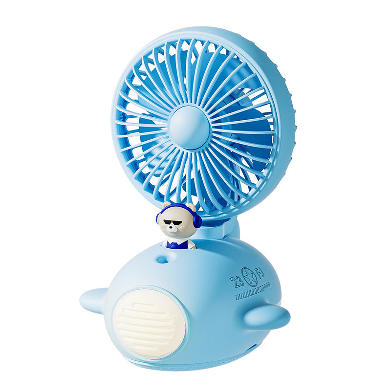 HUNTINGOOD Airplane Pet Spray Cool Fan/Portable Rechargeble Desktop Fan with 3 Gears Wind, Moisturizing Spray Humidifier, 90° Rotary, Personal Fan for Bedroom, Kitchen, Office, Dormitory