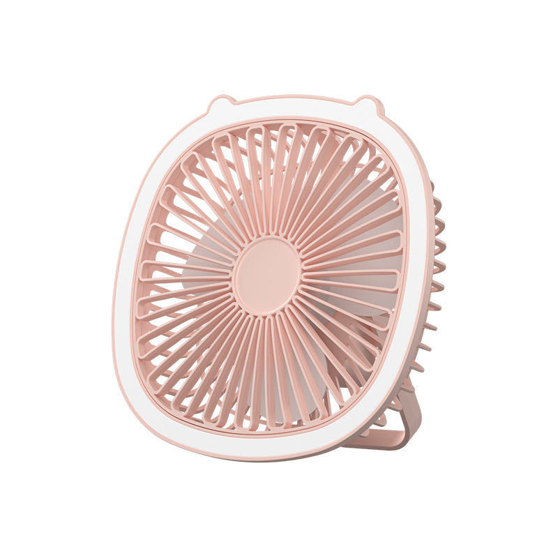 HUNTINGOOD Desktop Lamp Fan/USB Rechargeable Fan/180° Rotary Personal Fan with Three Gears Wind, Stepless Dimming Light, Hanging and Standing for Bedroom, Living Room, Kitchen, Office, Dormitory