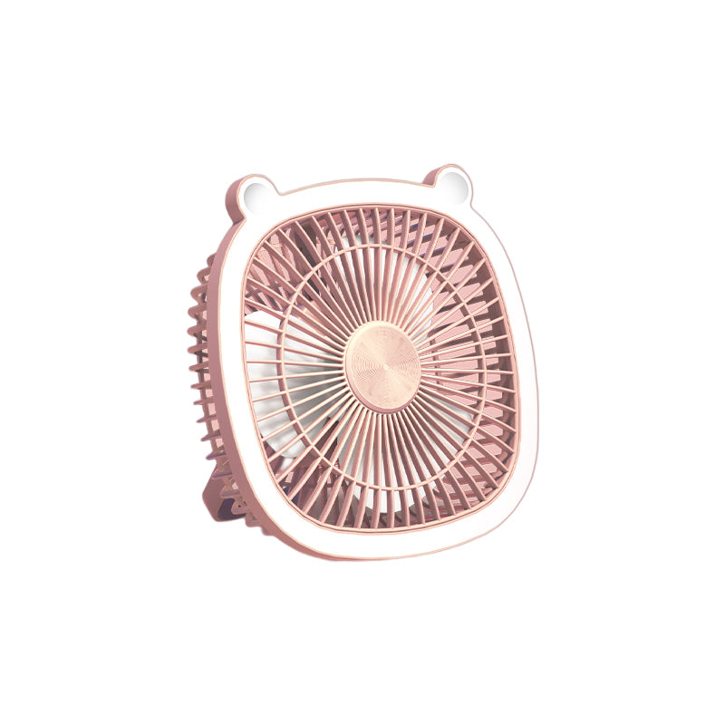 Desktop Night Lamp Fan Portable Rechargeable Fan 180° Rotary Personal Fan with Three Gears Wind, Three Gears Light, Silent Operation, Hang and Stand for Bedroom, Living Room, Kitchen, Office, Dormitory