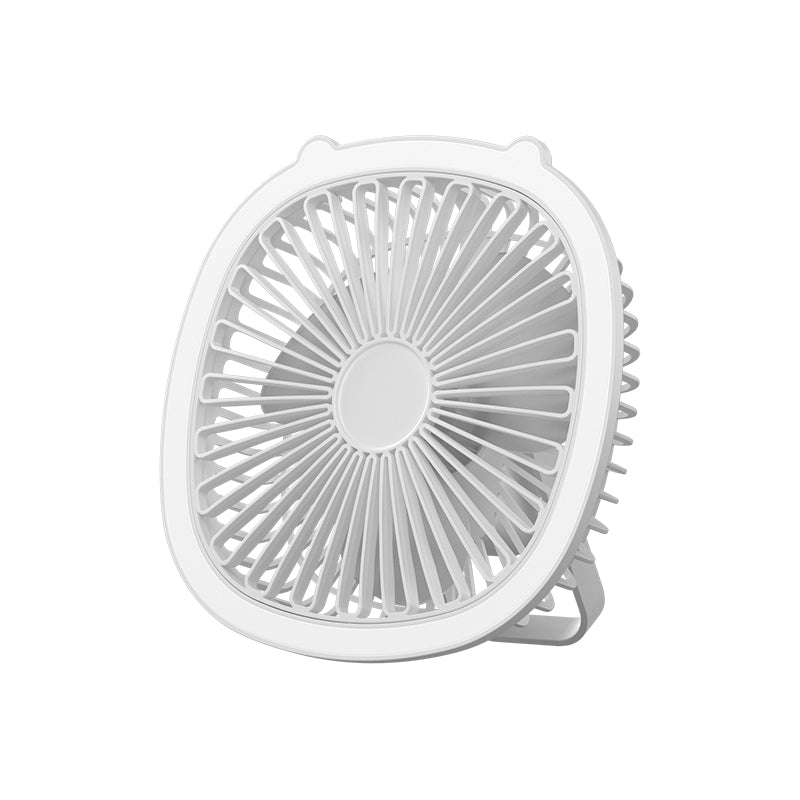 HUNTINGOOD Desktop Lamp Fan/Portable Rechargeable Fan/180° Rotary Personal Fan with Three Gears Wind, Stepless Dimming Light, Hanging and Standing for Bedroom, Living Room, Kitchen, Office, Dormitory