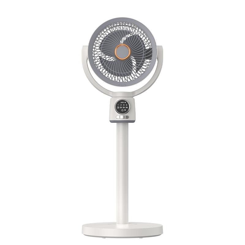 HUNTINGOOD Standing Air Circulation Fan/Rechargeable Portable Fan/Scheduled Timing Electric Fan with Five Gears Wind, Wide Range Wind Blowing, Silent Operation, Flexible Piller for Bedroom, Living Room, Office, Domitory